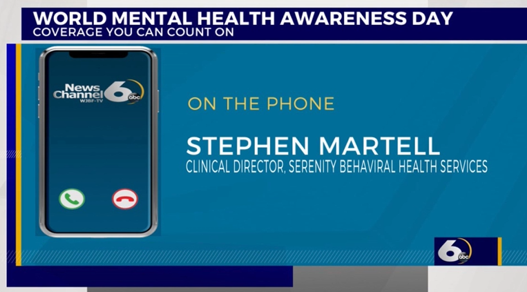 Screenshot of World Mental Health interview with Stephen Martell
